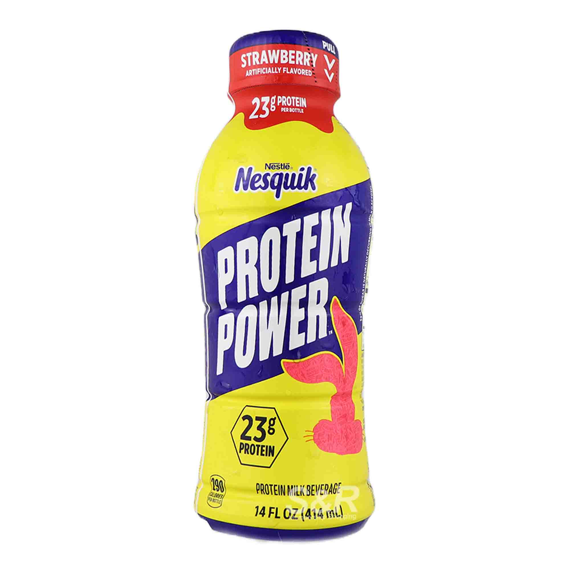 Nesquik Protein Power Strawberry Milk Beverage 414mL Nesquik Protein Power Strawberry Milk Beverage 414mL